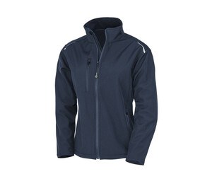 RESULT RS900F - WOMENS RECYCLED 3-LAYER PRINTABLE SOFTSHELL JACKET Granatowy
