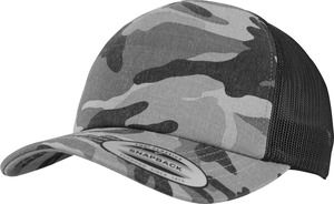 FLEXFIT FL6606C - Camo trucker cap DARK CAMOUFLAGE / BLACK