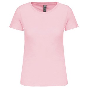 Kariban K3026IC - Ladies' BIO150IC crew neck t-shirt Blado-różowy
