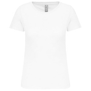 Kariban K3026IC - Ladies' BIO150IC crew neck t-shirt Biały