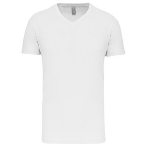 Kariban K3028IC - Men's BIO150IC V-neck t-shirt Biały