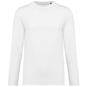 Kariban Premium PK302 - Men's crew neck long-sleeved Supima® t-shirt Biały