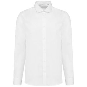 Kariban Premium PK500 - Men's long-sleeved poplin shirt Biały