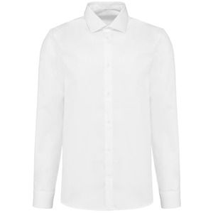 Kariban Premium PK504 - Men's long-sleeved poplin shirt Biały
