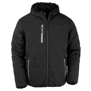 Result R240X - Recycled black compass quilted jacket Czarno/szary