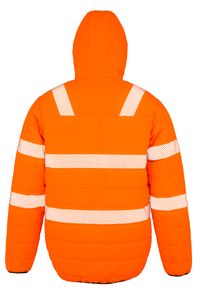 Result R500X - Recycled ripstop padded safety jacket Fluorescencyjny pomarańcz