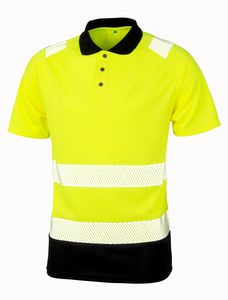 Result R501X - Recycled safety polo shirt Żółto/czarny