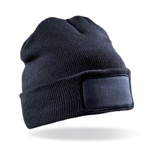 Result RC927X - Recycled double knit beanie Granatowy