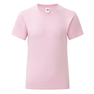 Fruit of the Loom SC61025 - Girls’ 150 T iconic t-shirt Jasnoróżowy