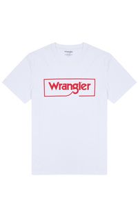 WRANGLER W7H - Logo t-shirt Biały