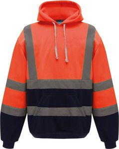 Yoko YHVK05 - Hi-Vis pullover hoodie Odblaskowy pomarańcz/granat