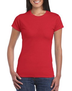 GILDAN GIL64000L - T-shirt SoftStyle SS for her Czerwony