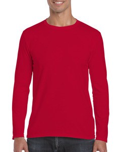 GILDAN GIL64400 - T-shirt SoftStyle LS for him Czerwony