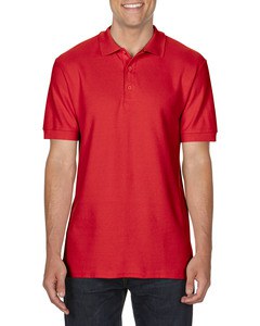 GILDAN GIL85800 - Polo Premium Cotton Double Pique SS for him Czerwony