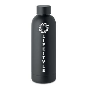 GiftRetail MO6750 - ATHENA Stalowa butelka z recyklingu Czarny