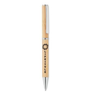 GiftRetail MO6821 - NAIRA Bambusowy długopis wykręcany Wood