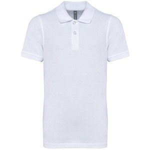 Kariban K268 - Kids' short-sleeved polo shirt Biały