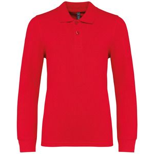 Kariban K269 - Kids' long-sleeved polo shirt Red