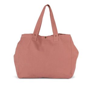 Kimood KI3208 - Faded cotton shopping bag Washed Pink Ochre