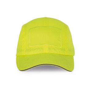 K-up KP213 - 6-panel cap with patch Fluorescencyjny żółty