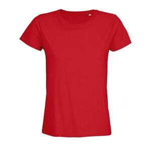 SOL'S 03579 - Pioneer Women Damski Dopasowany T Shirt Z Okrągłym Dekoltem Jasnoczerwony