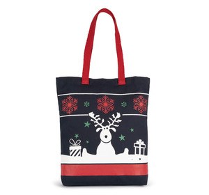 Kimood KI0733 - Shopping bag with Christmas patterns Nocny granat