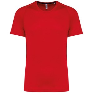 Proact PA4012 - Męska sportowa koszulka z okrągłym dekoltem z recyklingu Red