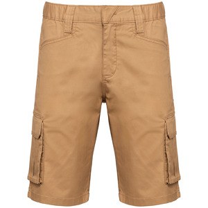 WK. Designed To Work WK713 - Men's eco-friendly multipocket bermuda shorts Camelowy