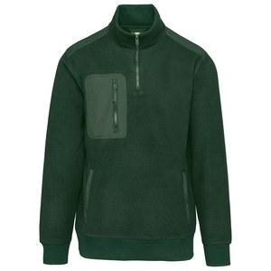 WK. Designed To Work WK905 - Unisex eco-friendly fleece with zipped neck Zieleń lasu