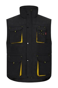 Velilla 205902 - TWO-TONE PADDED VEST Czarny/ żółty