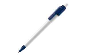 TopPoint LT80900 - Długopis Baron Colour nieprzezroczysty WHITE / DARK BLUE