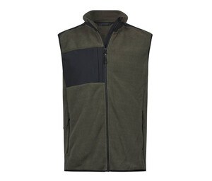 TEE JAYS TJ9122 - Heavy polyester bodywarmer with reinforced panels Deep Green / Black