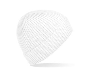 BEECHFIELD BF380 - Ribbed knitted hat Biały