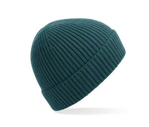 BEECHFIELD BF380 - Ribbed knitted hat Zielony ocean