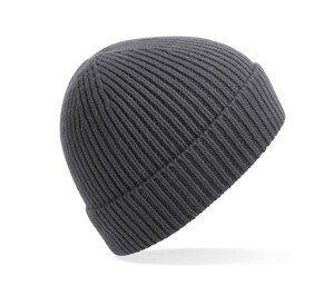 BEECHFIELD BF380 - Ribbed knitted hat Grafitowy