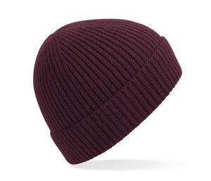 BEECHFIELD BF380 - Ribbed knitted hat Burgundowy