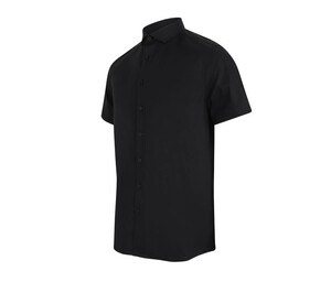 HENBURY HY537 - MEN'S SHORT SLEEVED STRETCH SHIRT Black