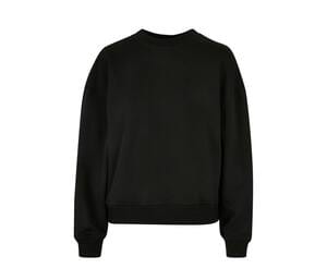 BUILD YOUR BRAND BY212 - LADIES OVERSIZED CREWNECK Black