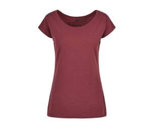 BUILD YOUR BRAND BYB013 - LADIES WIDE NECK TEE Cherry