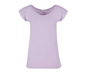 BUILD YOUR BRAND BYB013 - LADIES WIDE NECK TEE Liliowy