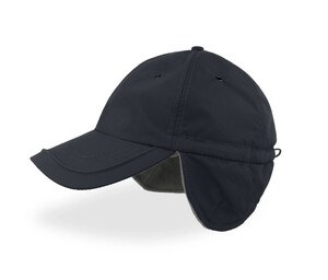 ATLANTIS HEADWEAR AT240 - Outdoor winter hat with ear flaps Granatowy
