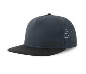 ATLANTIS HEADWEAR AT247 - Flat visor cap made of recycled polyester Granatowo/czarny