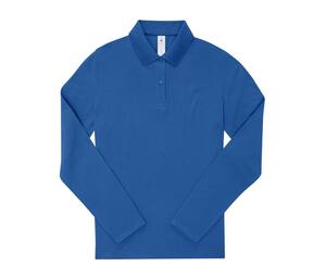 B&C BCW462 - Ladies' long sleeve poloshirt ciemnoniebieski