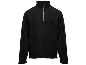 BLACK&MATCH BM505 - 1/4 zip fleece jacket Czarno/srebny