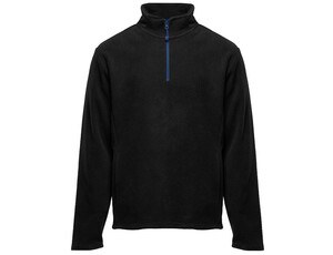 BLACK&MATCH BM505 - 1/4 zip fleece jacket Czarno/granatowy