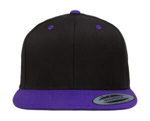 Classics 6089MT - Dwukolorowa czapka z płaskim daszkiem Black/Purple