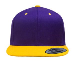 Classics 6089MT - Dwukolorowa czapka z płaskim daszkiem Purple/Gold