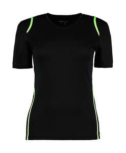 Gamegear KK966 - T-shirt damski Cooltex® Contrast Tee Regular Fit Black/Fluorescent Lime