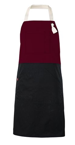 Velilla 404210B - TWO-TONE BIB APRON