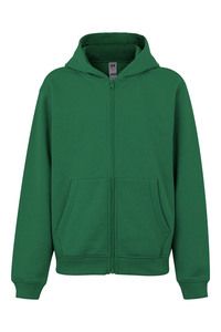 Mukua SF270K - KIDS ZIPPED HOOD SWEATSHIRT Jasnozielony